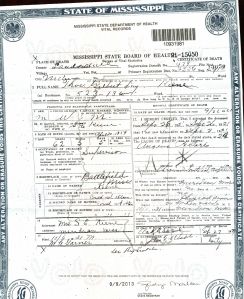 TGL Keene death cert