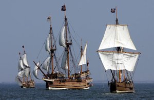 susan constant, discovery, goodspeed replicas on the chesapeake