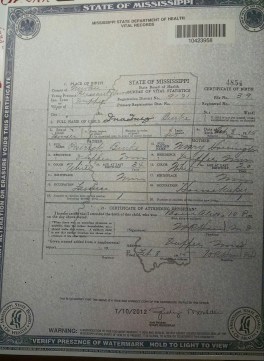 ina burke birth cert